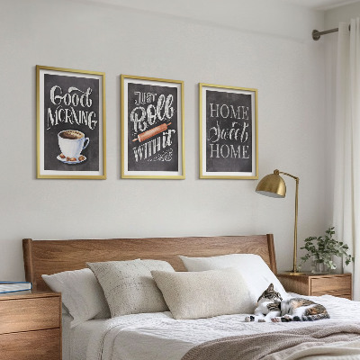 Billedvæg inspiration Inskriptioner med motiver til hjemmekøkkenet
