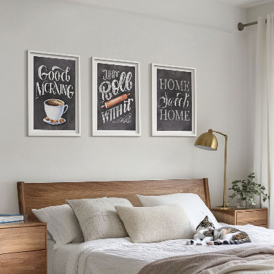 Billedvæg inspiration Inskriptioner med motiver til hjemmekøkkenet