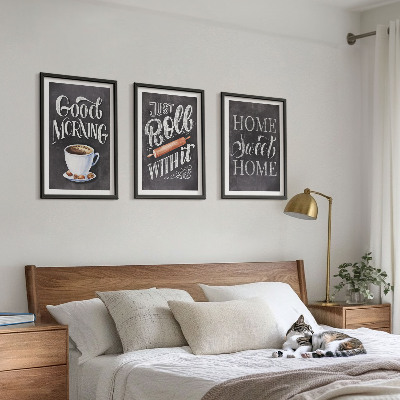 Billedvæg inspiration Inskriptioner med motiver til hjemmekøkkenet