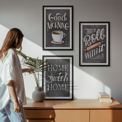 Billedvæg inspiration Inskriptioner med motiver til hjemmekøkkenet