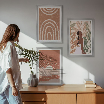 Billedvæg inspiration Boho abstrakte former