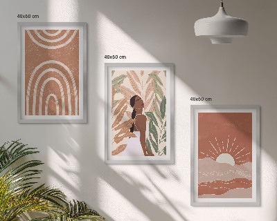 Billedvæg inspiration Boho abstrakte former