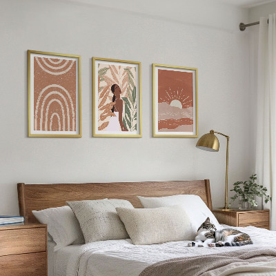 Billedvæg inspiration Boho abstrakte former