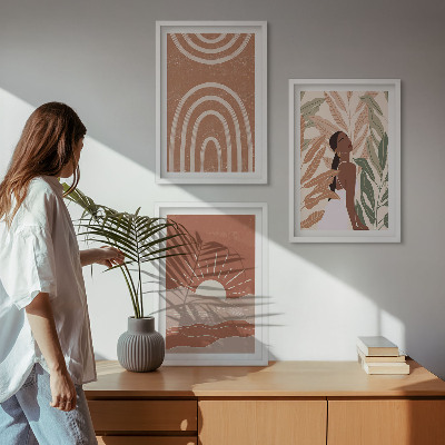 Billedvæg inspiration Boho abstrakte former