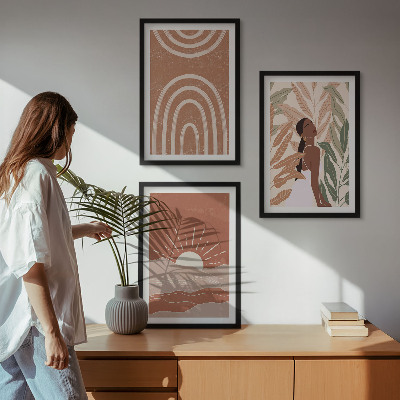 Billedvæg inspiration Boho abstrakte former