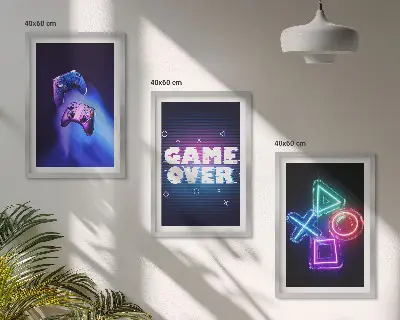 Billedsæt med Game Over gamepads sengesæt til soveværelset