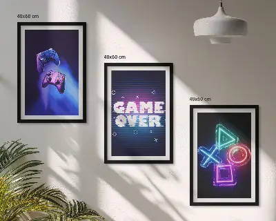 Billedsæt med Game Over gamepads sengesæt til soveværelset