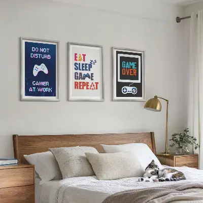 Vægdekoration til gaming inspiration til gamer-rummet