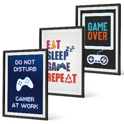 Vægdekoration til gaming inspiration til gamer-rummet
