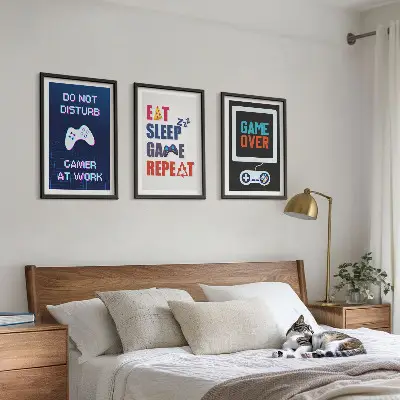 Vægdekoration til gaming inspiration til gamer-rummet