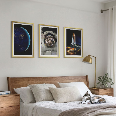 Billedvæg inspiration Rum Jorden astronaut raket