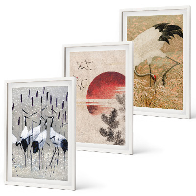 Billedvæg inspiration Japanske traner landskab