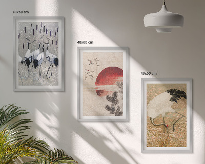 Billedvæg inspiration Japanske traner landskab