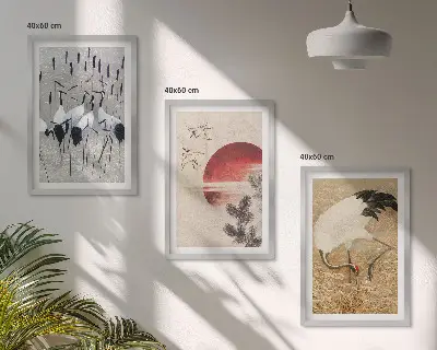 Japanske traner landskab vægbillede med inspiration
