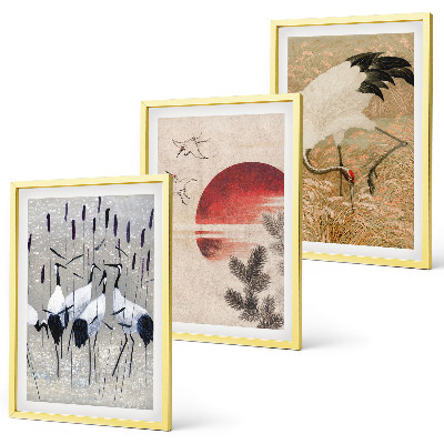 Billedvæg inspiration Japanske traner landskab