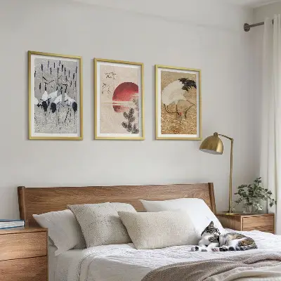 Japanske traner landskab vægbillede med inspiration