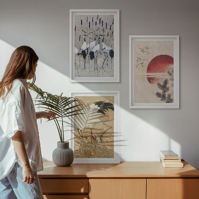 Billedvæg inspiration Japanske traner landskab