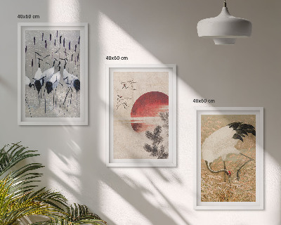 Billedvæg inspiration Japanske traner landskab