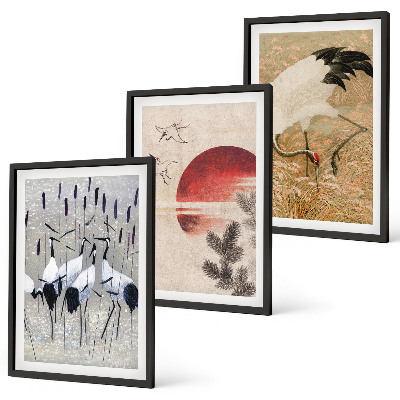 Billedvæg inspiration Japanske traner landskab