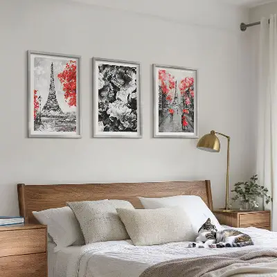 Eiffeltårnet maleri grå vægdekoration til inspiration