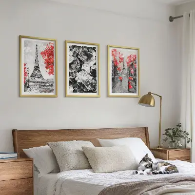 Eiffeltårnet maleri grå vægdekoration til inspiration