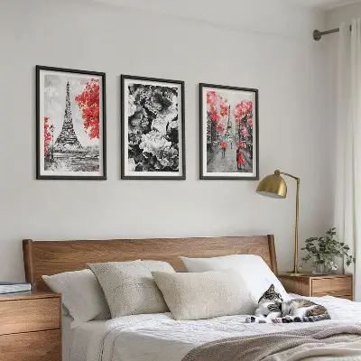 Eiffeltårnet maleri grå vægdekoration til inspiration
