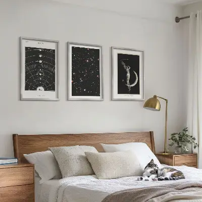 Solsystemets natfigur billedvæg til inspiration