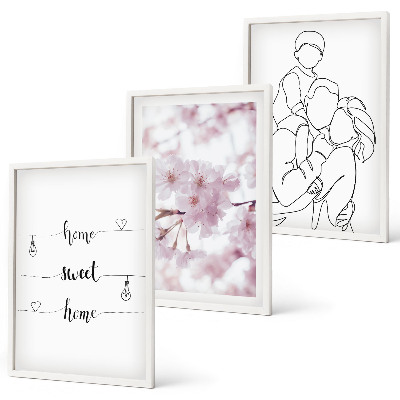Billedvæg inspiration Blomsterfamilie minimalistisk