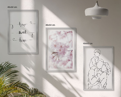 Billedvæg inspiration Blomsterfamilie minimalistisk