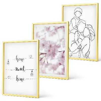 Blomsterfamilie minimalistisk billedvæg inspiration