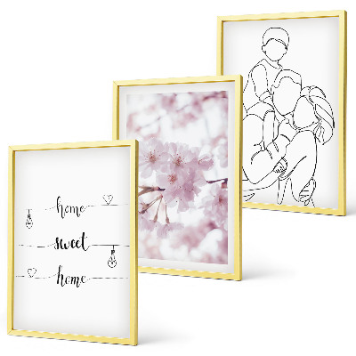 Billedvæg inspiration Blomsterfamilie minimalistisk