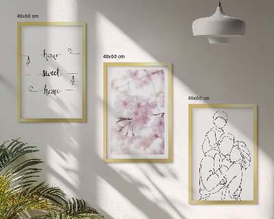 Billedvæg inspiration Blomsterfamilie minimalistisk