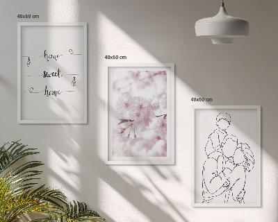 Billedvæg inspiration Blomsterfamilie minimalistisk