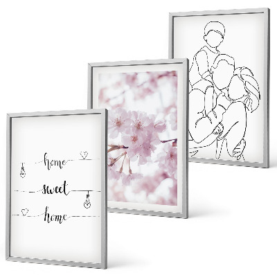Billedvæg inspiration Blomsterfamilie minimalistisk