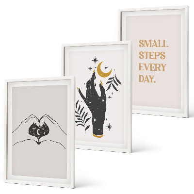 Billedsæt til soveværelset Minimalistiske boho-illustrationer