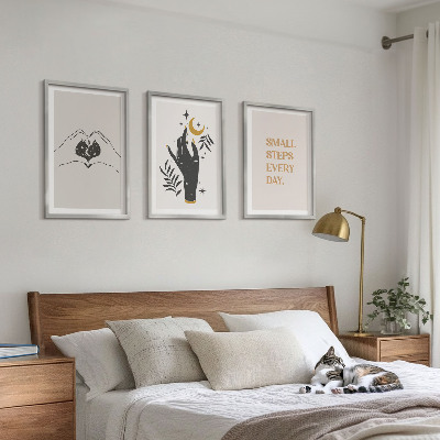 Billedsæt til soveværelset Minimalistiske boho-illustrationer