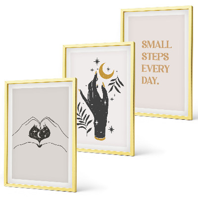Billedsæt til soveværelset Minimalistiske boho-illustrationer