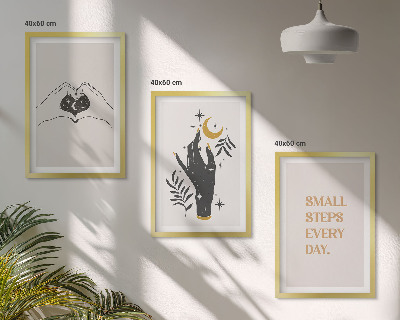 Billedsæt til soveværelset Minimalistiske boho-illustrationer