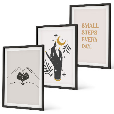 Billedsæt til soveværelset Minimalistiske boho-illustrationer