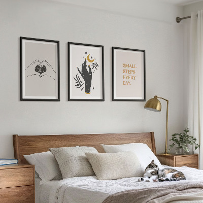 Billedsæt til soveværelset Minimalistiske boho-illustrationer