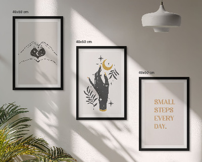 Billedsæt til soveværelset Minimalistiske boho-illustrationer