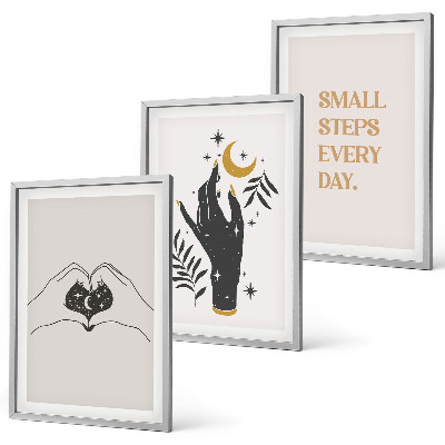 Billedsæt til soveværelset Minimalistiske boho-illustrationer