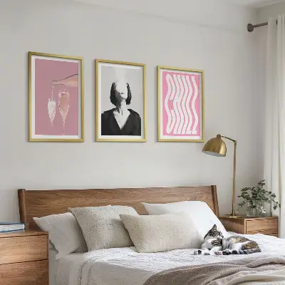 Billedvæg inspiration stilfuldt portræt af champagne og afslapning