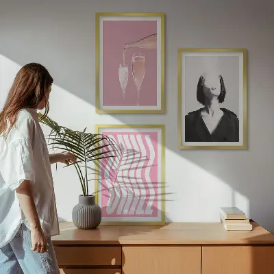 Billedvæg inspiration stilfuldt portræt af champagne og afslapning