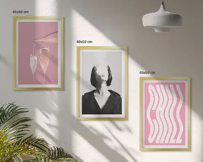 Billedvæg inspiration stilfuldt portræt af champagne og afslapning