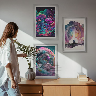 Billedsæt til soveværelset Farverige fantasikunstillustrationer