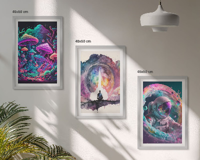 Billedsæt til soveværelset Farverige fantasikunstillustrationer