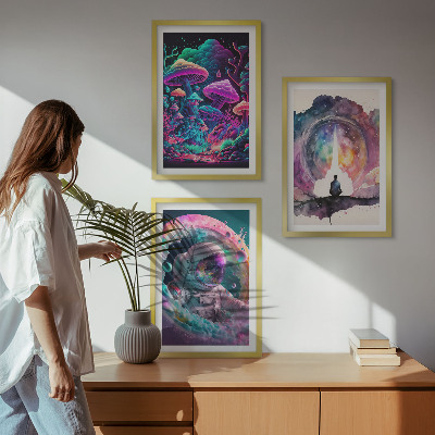 Billedsæt til soveværelset Farverige fantasikunstillustrationer
