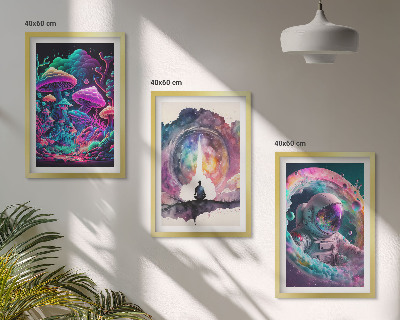 Billedsæt til soveværelset Farverige fantasikunstillustrationer
