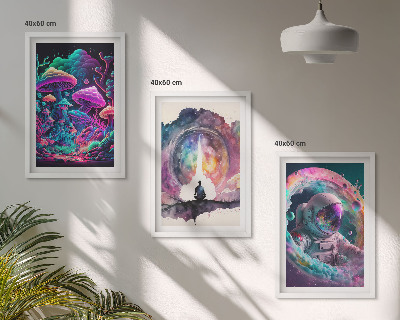 Billedsæt til soveværelset Farverige fantasikunstillustrationer